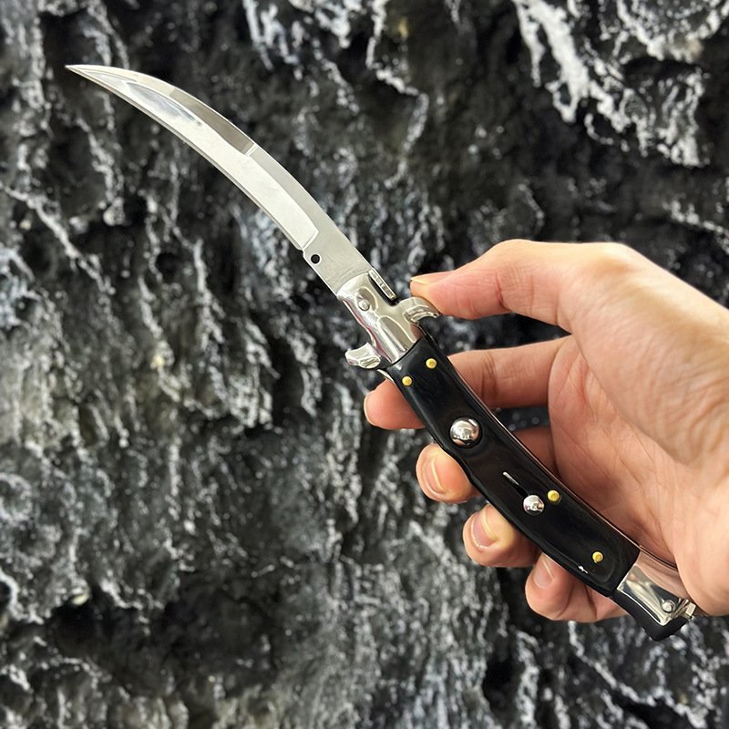 O1CN01kiTLBs1tCDqcC5Ya2_2215853255865-0-cib.jpg 9 Zoll Scimitar Blade Springmesser Stiletto Springmesser – Bild 1